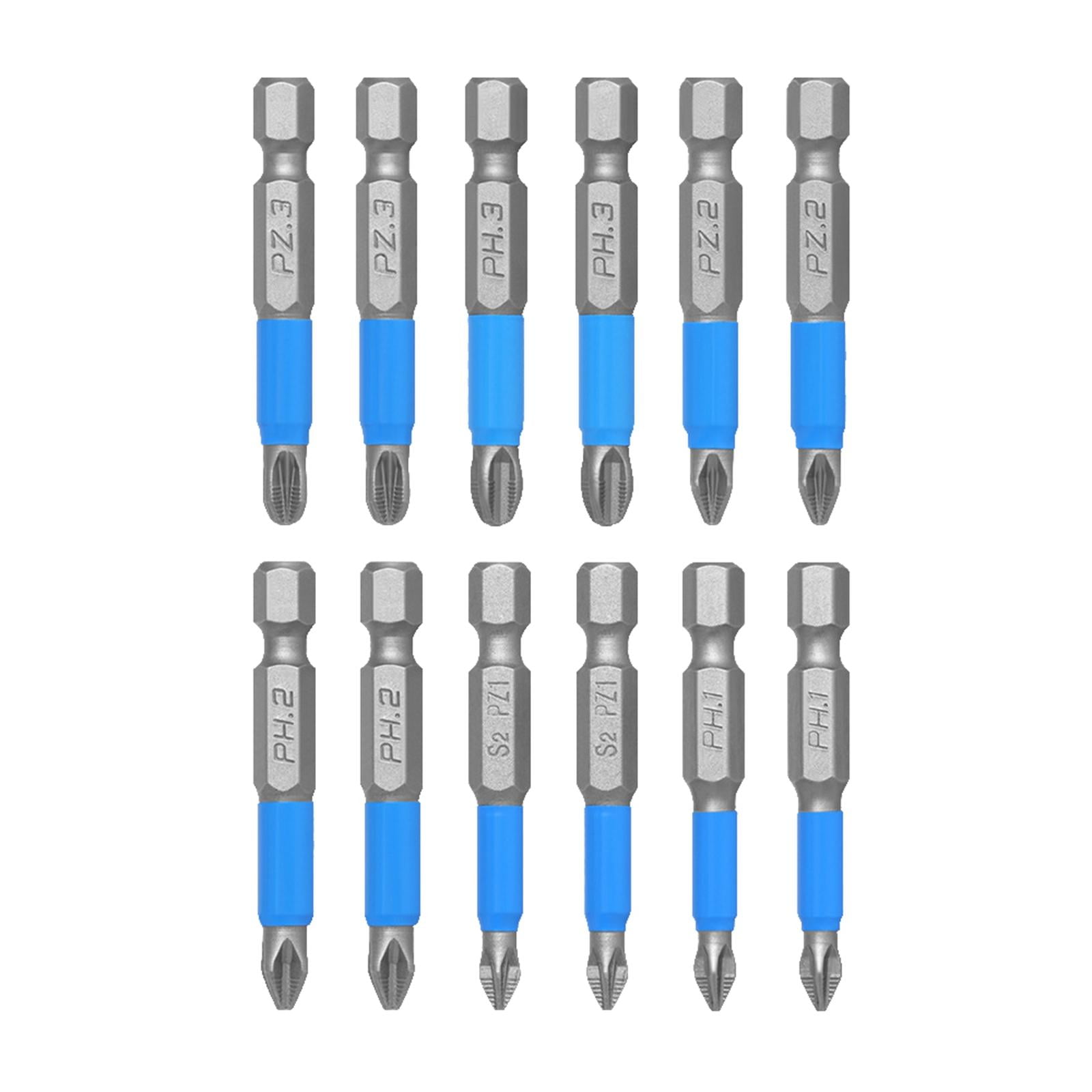 Magideal - De Puntas De Destornillador Antideslizantes, Extractor De Tornillos De Aleación, Vástago Hexagonal De 1/4, De Puntas De , 12 Piezas 635 Mm X 50 Mm