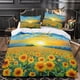 thumbnail image 3 of Juego De Ropa De Cama Con Estampado 3d De Girasoles Para Niños Y Adolescentes Juego De Funda Nórdica Con Funda De Almohada Funda De Edredón De Microfibra Con Cierre De Cremallera Doble, 3 of 3