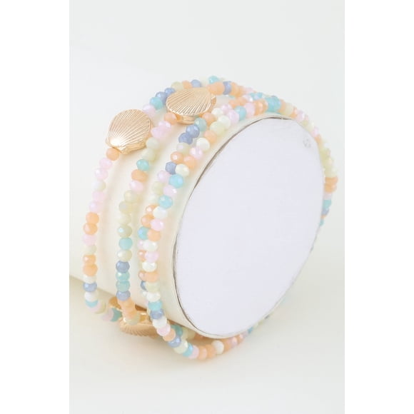 Pulsera Fashnzfab Multi Cuentas De Conchas Marinas