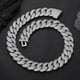 thumbnail image 2 of Cuban Link Chain de Miami Extra Brillante para Hombre, Cadena Cubana para Hombre de 22 Mm de Ancho, Collar Cuban Link Chain Sólido Grueso Grande de Hip Hop con Brillo, 16-24 Pulgadas - Caja de, 2 of 8