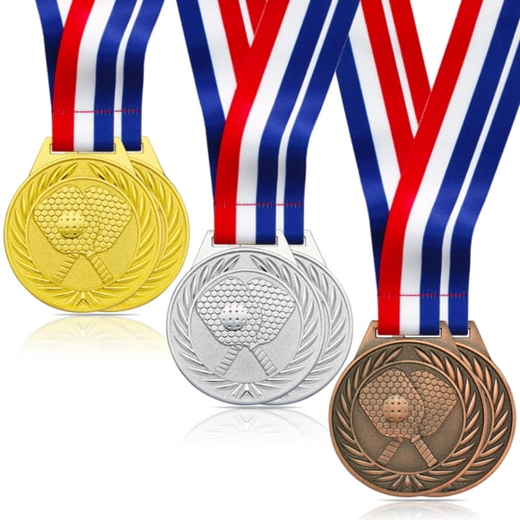 Medallas de Pickleball Donrime 6,5 cm Oro, Plata y Bronce