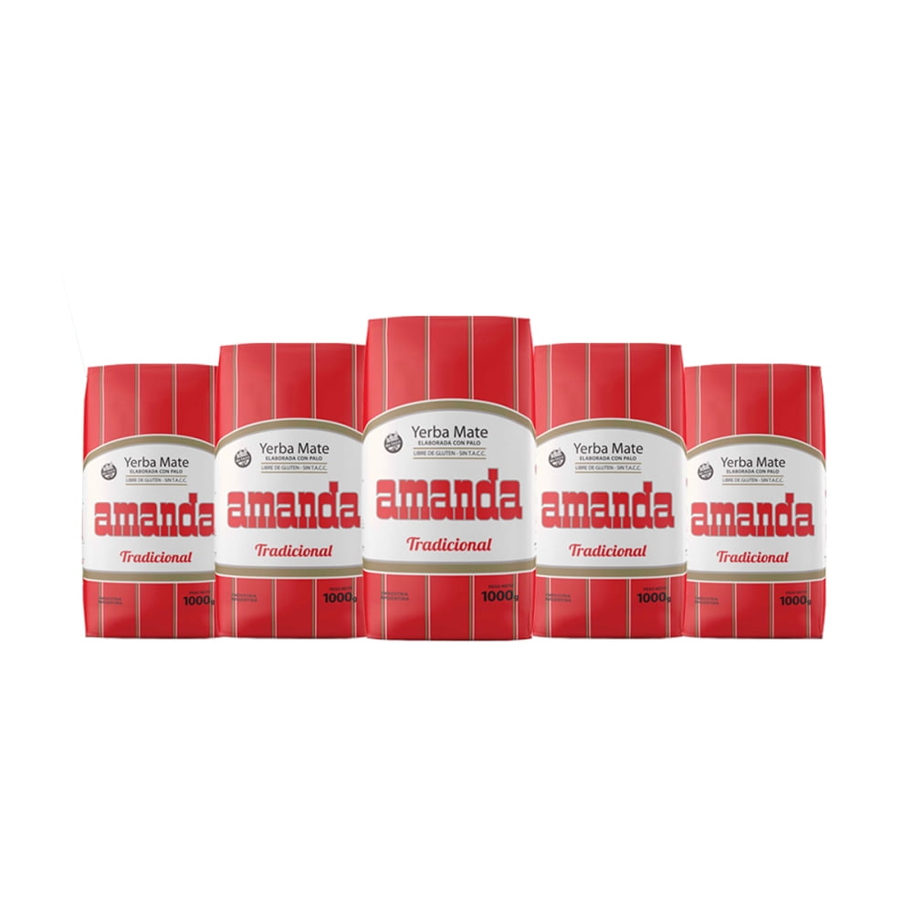 Amanda - Pack 5 Yerba Mate Tradicional 1kg