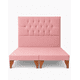thumbnail image 3 of Cama 2 Plazas Modelo Capitoné Palo Rosa, 3 of 7
