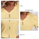 thumbnail image 2 of Camiseta de mujer con cuello en V, mangas cortas de pétalos, botones delanteros, aberturas, blusas casuales holgadas, 2 of 5