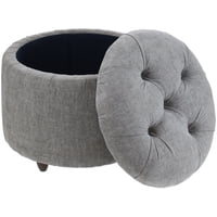 Máxima Design - Pouf Baúl Zoe Gris Claro Altea 60X50X50 Cm