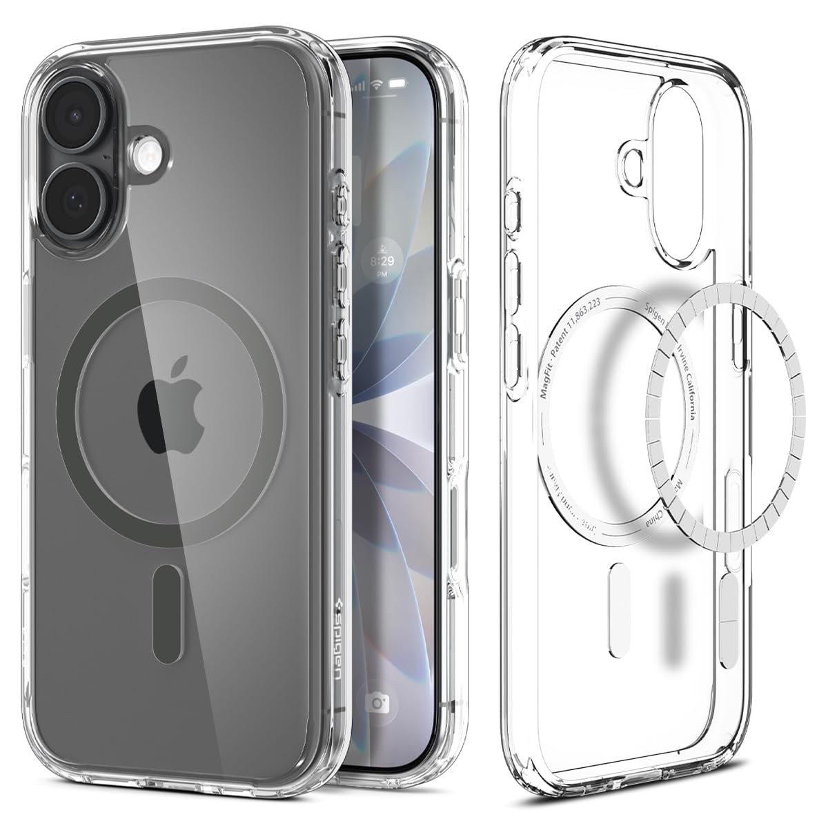 Funda Spigen Ultra Hybrid Magfit Para Iphone 17, Color Grafito Transparente