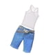 thumbnail image 1 of 1/6 Chaleco Blanco Y Pantalones Cortos Azules Ropa De Jeans Para Figura De Acción Masculina De 12 '', 1 of 3