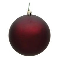 Adorno Navideño Vickerman De Plástico Mate Rojo Burdeos, 4,75 Cm