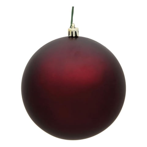 Adorno Navideño Vickerman De Plástico Mate Rojo Burdeos, 4,75 Cm