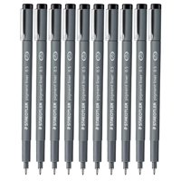 Bolígrafos Fineliner Staedtler Pigment Liner De 0,5 Mm, Paquete De 10