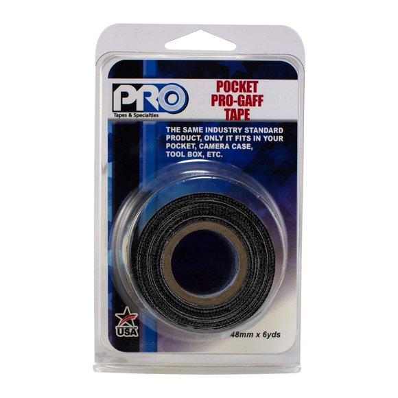 Cinta adhesiva ProTapes Pocket Gaff, 48 mm x 5 m, color negro mate
