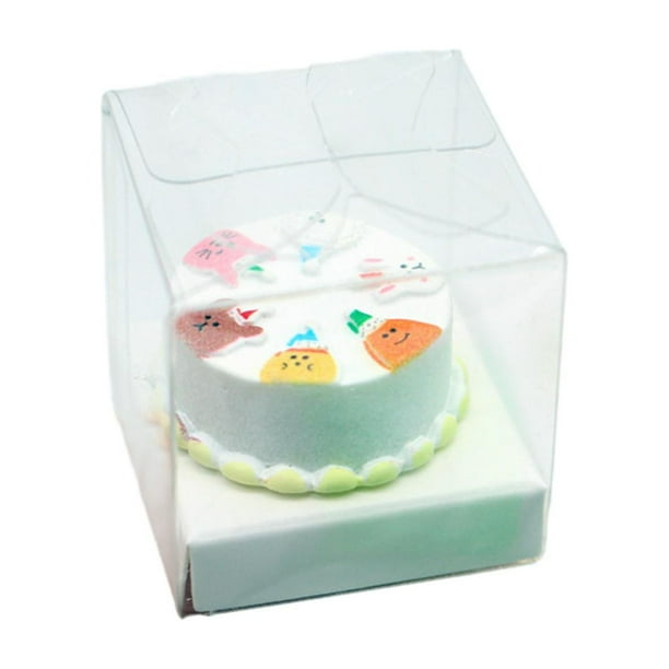 Pastel de casa de muñecas 1:12 con caja de almacenamiento, micropaisaje de juego de simulación, decoración de accesorios de muñecas para decoración de