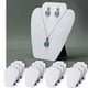 thumbnail image 1 of Expositor de joyería 7TH VELVET 12 piezas de terciopelo blanco, 1 of 6