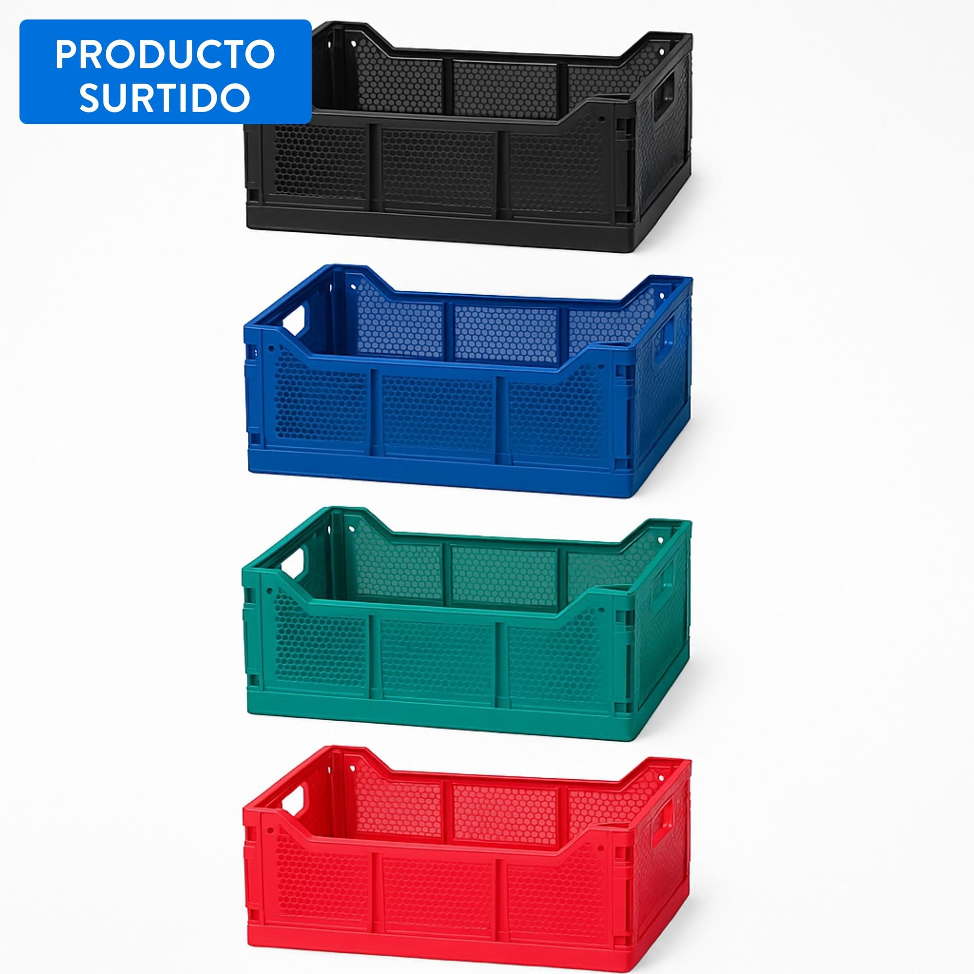 Cesta Plegable Larga 16l Polipropileno, Color Surtido 1 Un Haus