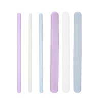 Magideal - 6 Piezas De Barra De Silicona Plana Rer Redonda Para Hacer Resina Palo De Anillo Para Pintura De Resina Epoxi Líquido Pegamento Mezcla Artesanías