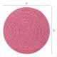 thumbnail image 5 of Juego de 4 manteles individuales redondos tejidos para mesa de comedor interior y exterior, mantel de cocina, limpiar con un paño, rosa, 13x13 pulgadas, 5 of 5