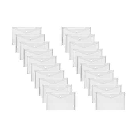 Ioensy - 20X A4 Bolsa Para Documentos Bolsa Para Archivos Bolsa Para Documentos Portátil Para Oficina De Reuniones En Casa