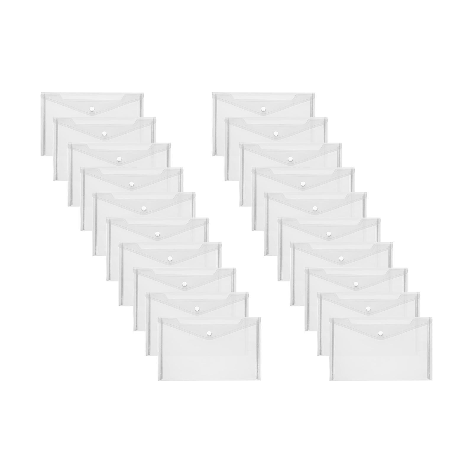 Ioensy - 20X A4 Bolsa Para Documentos Bolsa Para Archivos Bolsa Para Documentos Portátil Para Oficina De Reuniones En Casa