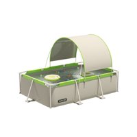 Babyluna - Piscina Familiar Desmontable Con Techo Uv 293X200X65Cm Pvc Duro