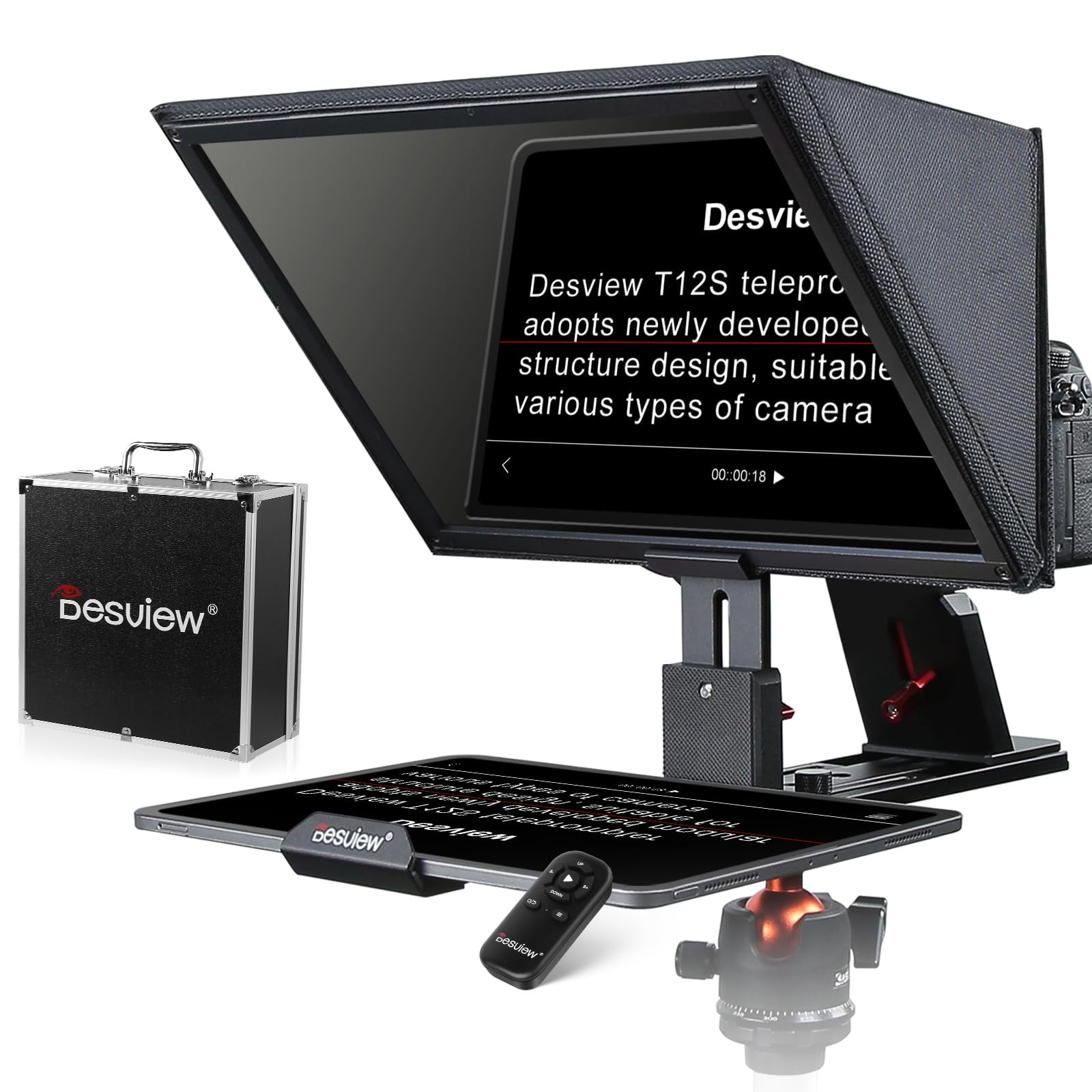 Teleprompter Desview T12s De 12,9 Pulgadas Con Pantalla De Cristal Alto