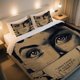 thumbnail image 1 of Anytime Coffee Retro Style Duvet Cover Set Valentine's Day Vintage Print Bedding Set, 1 of 1