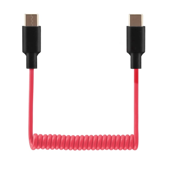 Cable Adaptador De Audio Usb c En Espiral Rojo De 50 Cm