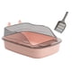 thumbnail image 4 of Caja de Arena Abierta para Gatitos, Inodoro a Prueba de Salpicaduras, Lados Altos, Orinal Grande con Forma de Dibujos Animados, 50x34x18cm, Cuenco Par rosa, 4 of 5