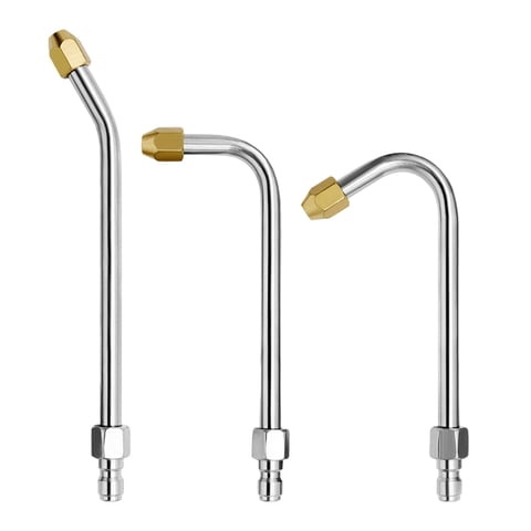 Magideal - Varilla De Extensión Para Lavadora A Presión, Accesorios De Conexión Rápida De 1/4 "", Varilla De Extensión Curva De 90 Degree Y 25 Degree Para Césped, Chimeneas Y