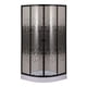 thumbnail image 1 of Shower Door 80x80x195 cm Curvo Mosaico Negro + Receptáculo, 1 of 2
