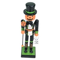 Magideal - Nutcracker Figura Escultura Puppetero Soldado Artesanía De Madera Adorno Festivo Con Estilo Clásico Adecuada Para Regalos Decoración De Mesa Y Fiestas Calabaza