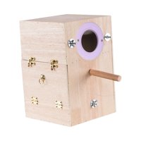 Magideal - Caja De Cría De Loros Para Mascotas, Caja De Anidación De Periquitos, Caja De Apareamiento Para Incubar De Jaula De Pájaros, Para Pájaros Pequeños Colgando A La Izquierda