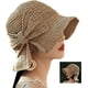 thumbnail image 1 of Sombrero de verano con ala retro y lazo, sombrero de paja para playa y sol de verano para mujer, sombrero de sol con lazo para mujer, 1 of 7
