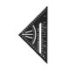 thumbnail image 5 of Regla Triangular Cuadrada De Carpintero De Aleación De Aluminio Para Marco De Maquinista De Techos Métrico Negro, 5 of 5