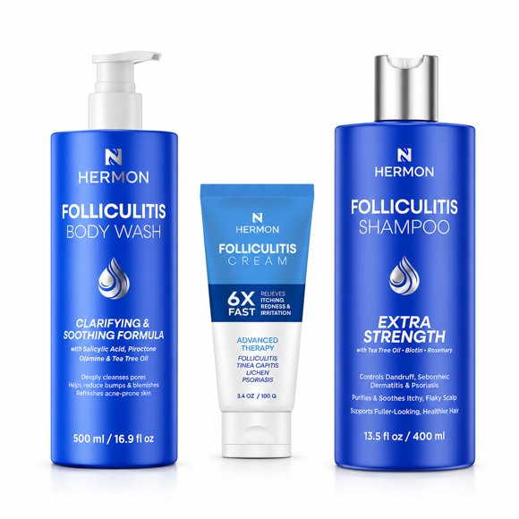 Champú Hermon Crema y Gel de Baño para Foliculitis 400 ml
