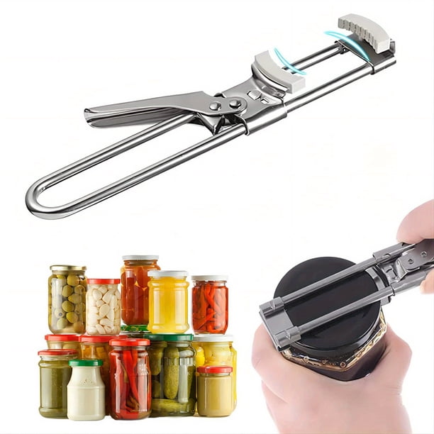 New Jar Opener For Weak Hands, Adjustable Stainless Steel Can Opener, Jar Gripper Tight Lid Opener, Kitchen Gadgets, Easy Jar Opener For The Elderly And Children (A1-Standard Model)