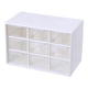 thumbnail image 3 of Caja De Cajones De Escritorio A Prueba De Polvo Para Joyería, Cosméticos, Hogar, Oficina, 9 Cuadrículas, Color Blanco, 3 of 5