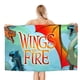 thumbnail image 1 of Alas de Fuego Toalla de playa de secado rápido con diseño temático, regalo para mujeres y niñas, ideal para cumpleaños, fans, amantes de la música, uso en la playa o al aire libre, 78 × 160 cm, 1 of 6