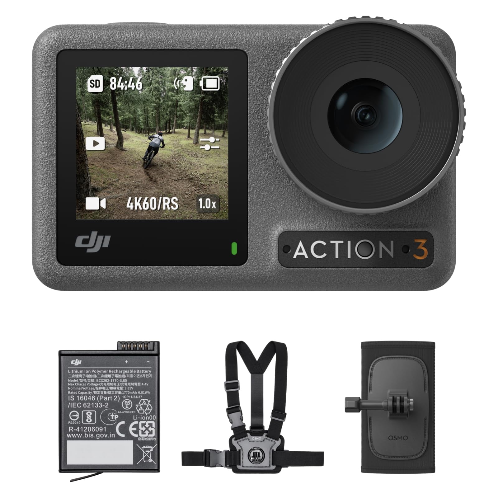 Cámara De Acción Dji Osmo Action 3 Outdoor 4k Con Accesorios
