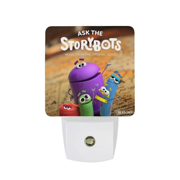 Pregunta a los StoryBots Luz nocturna LED con sensor de anochecer a amanecer para dormitorio, baño, pasillo, escaleras - Lámpara LED nocturna de enchufe, 0.5W - 1 pieza