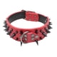 thumbnail image 1 of Collar Para Cachorro De Perro Mascota De Cuero De PU Con Remache Tachonado Afilado 2 "grande L Negro Y Rojo, 1 of 5