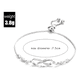thumbnail image 2 of Pulsera infinito ajustable de plata ley S925 + bolsa + #3, 2 of 3