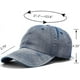 thumbnail image 3 of Gorra de béisbol lavada, de algodón vaquero desgastado, ajustable, estilo polo, unisex, 3 of 7