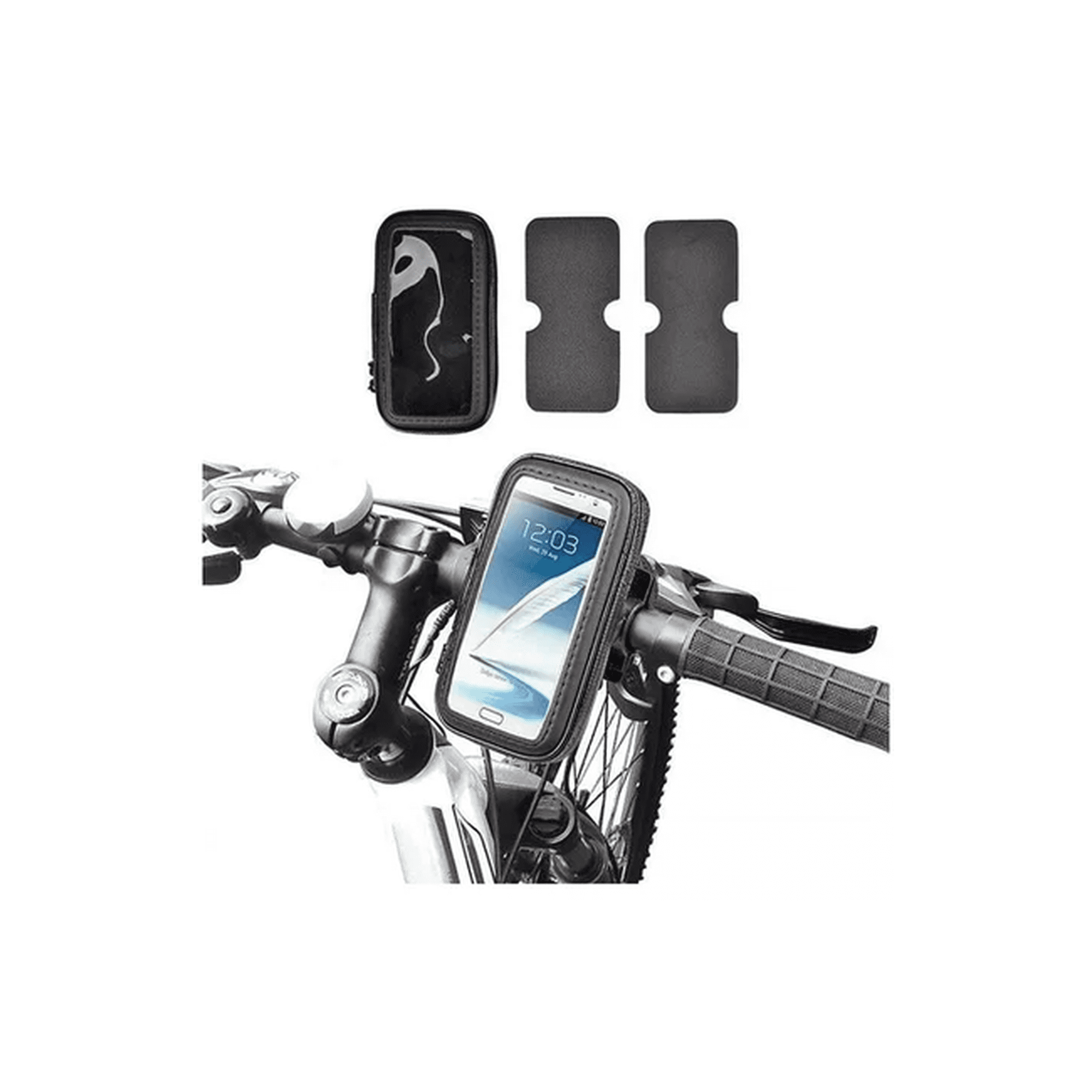 Genérico - Porta Soporte De Celular Para Bicicleta Y Moto, Impermeable, Color Negro