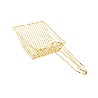 Magideal - Pala Tamizadora De Arena Para Gatos, Herramientas De Limpieza Doradas Para Mascotas, Pala Profunda Para Mascotas, Suministros Para Mascotas Para