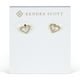 thumbnail image 2 of Aretes Kendra Scott Ari Corazón Baño De Oro 14k Vidrio Dicroico Iridiscente, 2 of 3