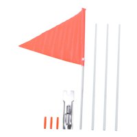 Magideal - Bandera De Seguridad Para Bicicletas Con Poste Fácil De Instalar Bandera Triangular De Seguridad Resistente A Rasgaduras Para Niños Ciclismo