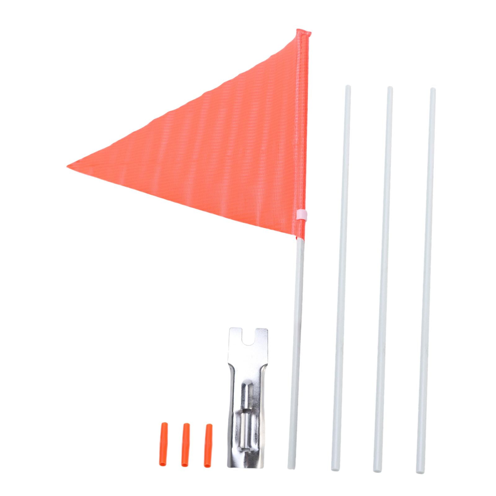Magideal - Bandera De Seguridad Para Bicicletas Con Poste Fácil De Instalar Bandera Triangular De Seguridad Resistente A Rasgaduras Para Niños Ciclismo
