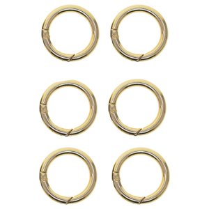 Magideal - 6 Piezas De Anillos O De Puerta De Resorte, Clip De Resorte, Mosquetón Redondo, Cierre De Abrazadera De 32Mm, Anillos De Resorte De Metal, Gancho De , Oro