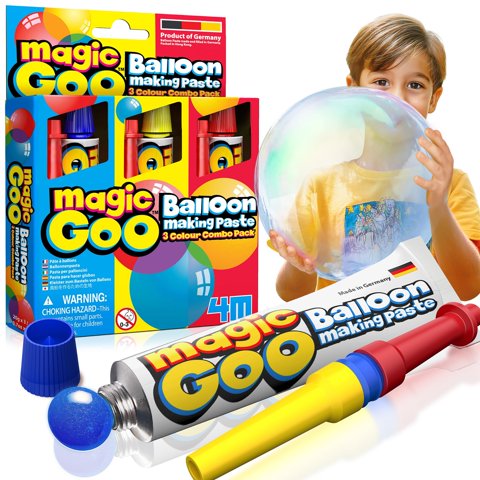 4M - Globos De Plástico Con Burbujas Magic Goo De 4 M, Paquete Variado De 3