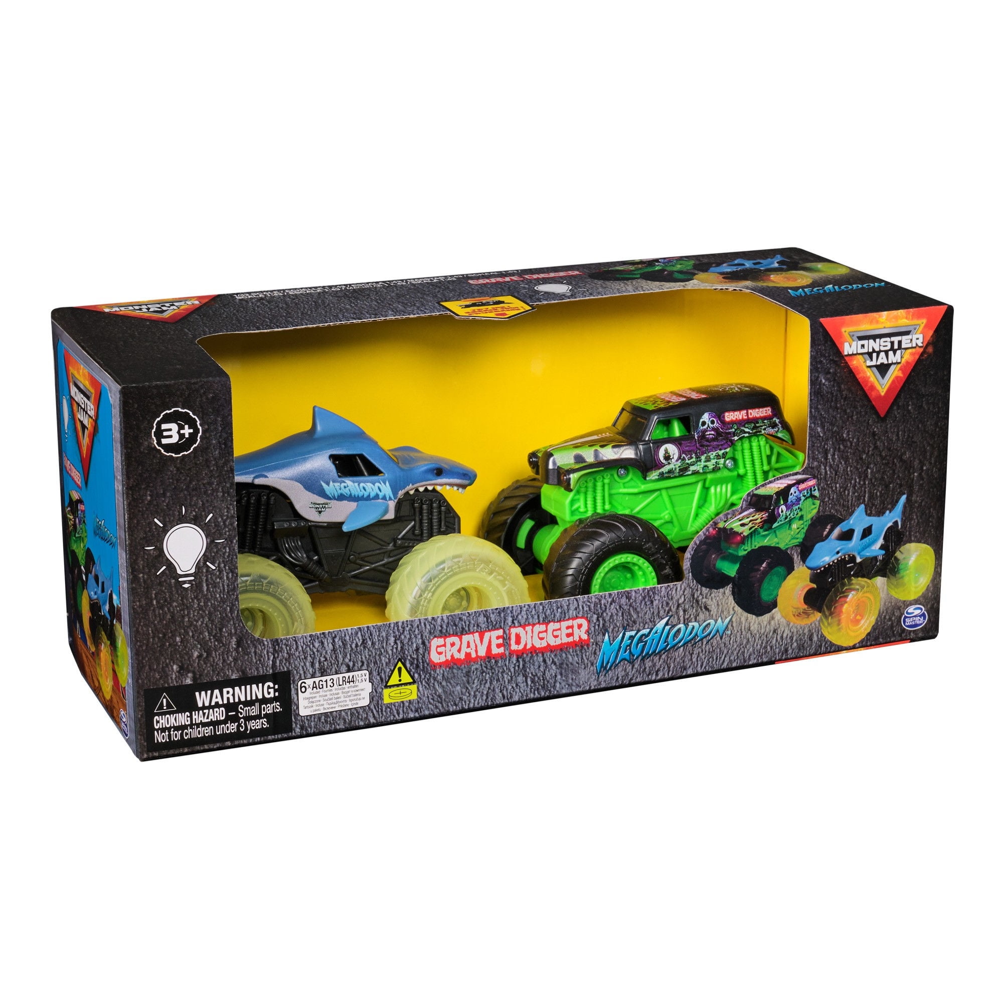 Monster Jam - Pack 2 Vehiculo Con Luz Y Sonido